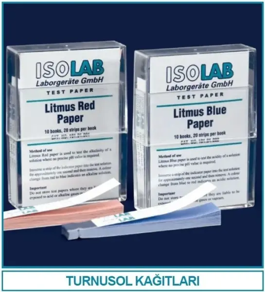 İsolab Turnusol Kağıdı - Kırmızı - 200 Adet/Paket
