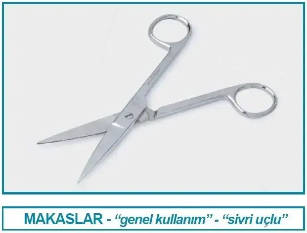 İsolab Makas - Laboratuvar için - Sivri/Sivri - 160 mm
