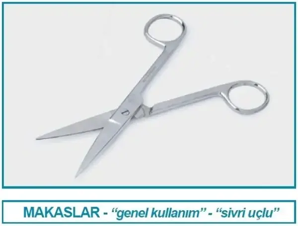 İsolab Makas - Laboratuvar için - Sivri/Sivri - 160 mm