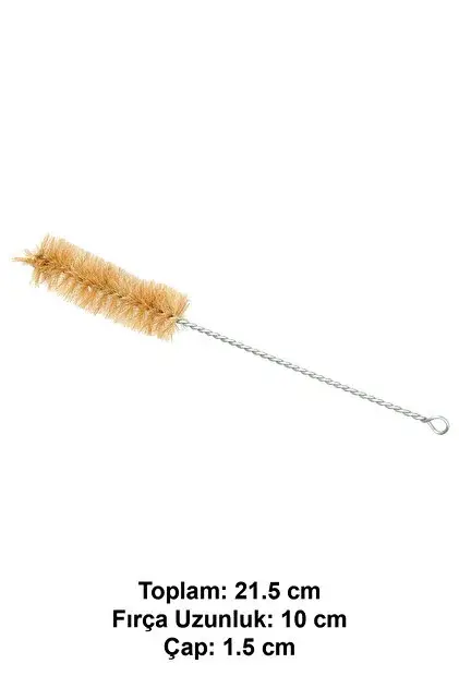 Tüp Fırçası Küçük Boy Toplam: 21,5 cm, Fırça Uzunluk:10 cm, Ø 1,5 cm